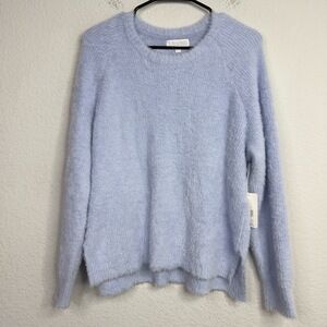 PJ Salvage Shirt Womens S Blue‎ Fuzzy Long Sleeve Lounge Sleepwear Cozy Relaxed